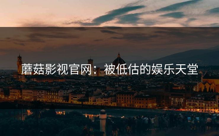 蘑菇影视官网：被低估的娱乐天堂  第1张