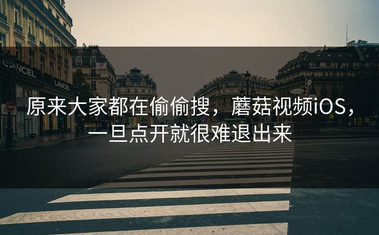 原来大家都在偷偷搜,蘑菇视频iOS,一旦点开就很难退出来 第1张 原来大家都在偷偷搜,蘑菇视频iOS,一旦点开就很难退出来 第1张