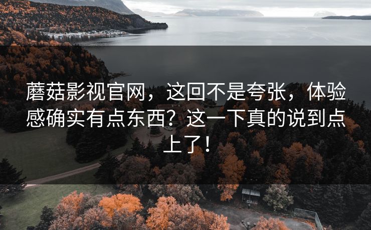 蘑菇影视官网，这回不是夸张，体验感确实有点东西？这一下真的说到点上了！  第1张